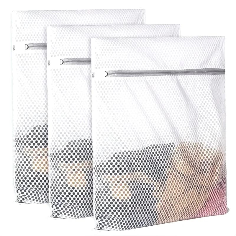 1-10PCS White Durable Honeycomb Mesh Laundry Bags for Delicates Net Fabric Durable and Reusable Delicate Wash Bag