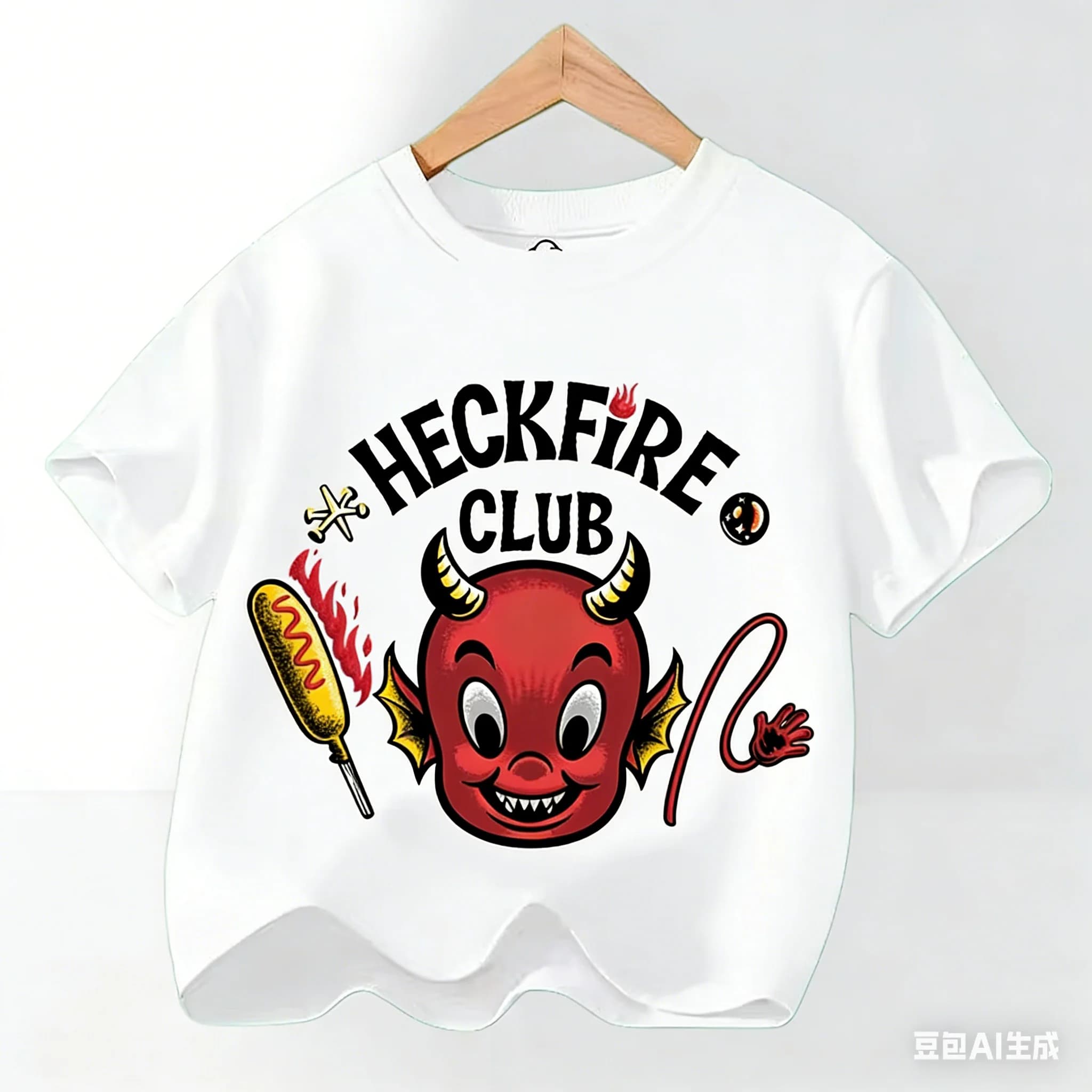 T-shirt per bambini Stranger Heckfire Club, abbigliamento casual per bambini a maniche corte per l'uso quotidiano, lavabile, regalo per gli appassionati di film e televisione