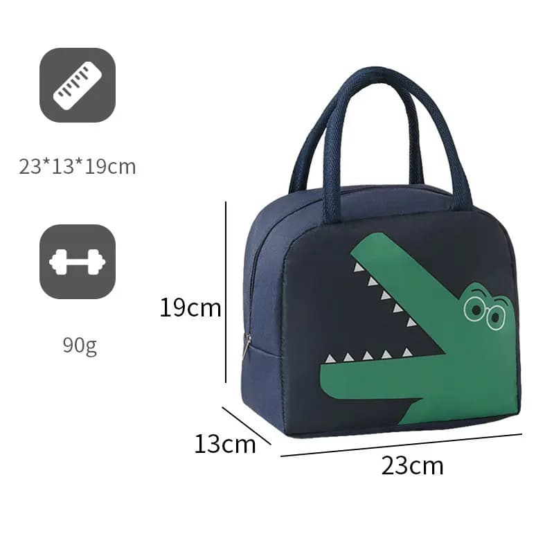 Scatola per il pranzo isolata con pareti spesse Borsa portatile per cartoni animati Scatola per il pranzo per pasti tenuta in mano Borsa per il pranzo isolata Maniglia comoda