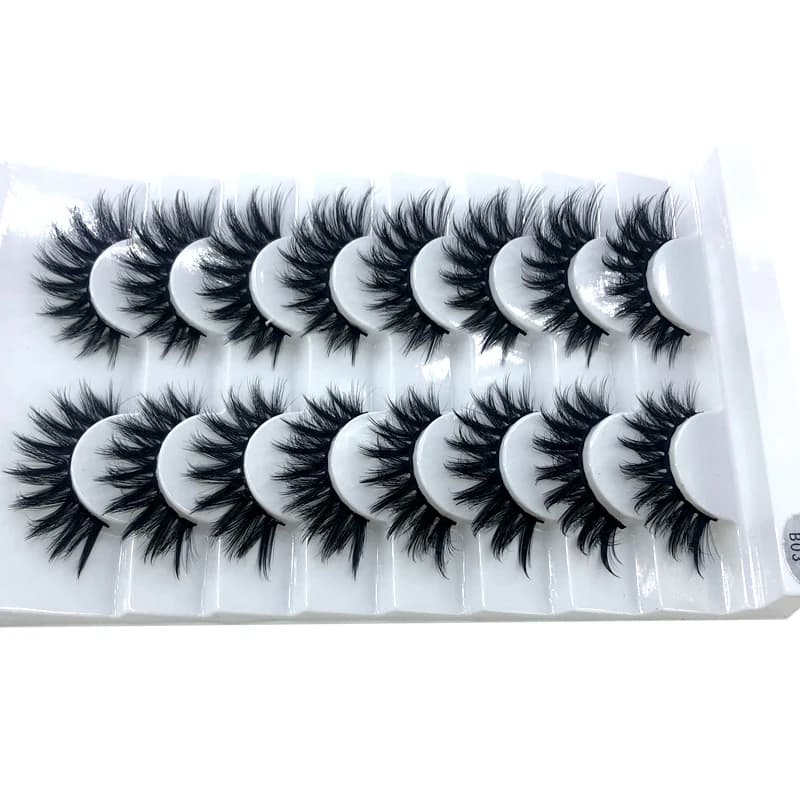 8 paia 15-22mm ciglia finte naturali 3D ciglia finte kit trucco ciglia visone estensione ciglia visone maquiagem