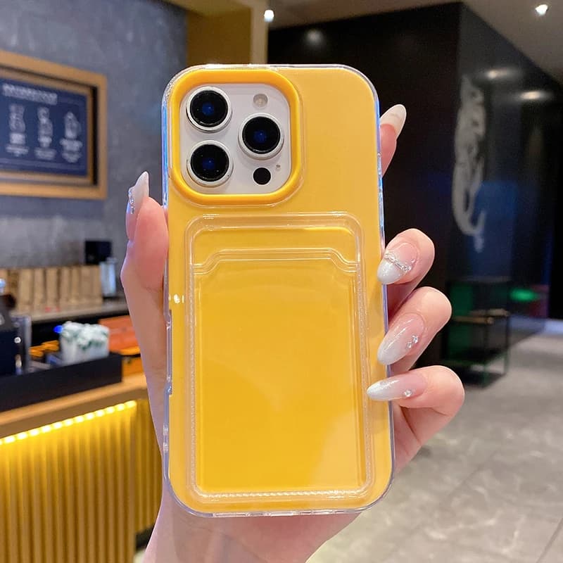 3 in 1 Card Photo Package Phone Case For iPhone 17 Air 16 15 13 13 12 11 Pro Max Wallet Holder Transparent Shockproof Back Cover