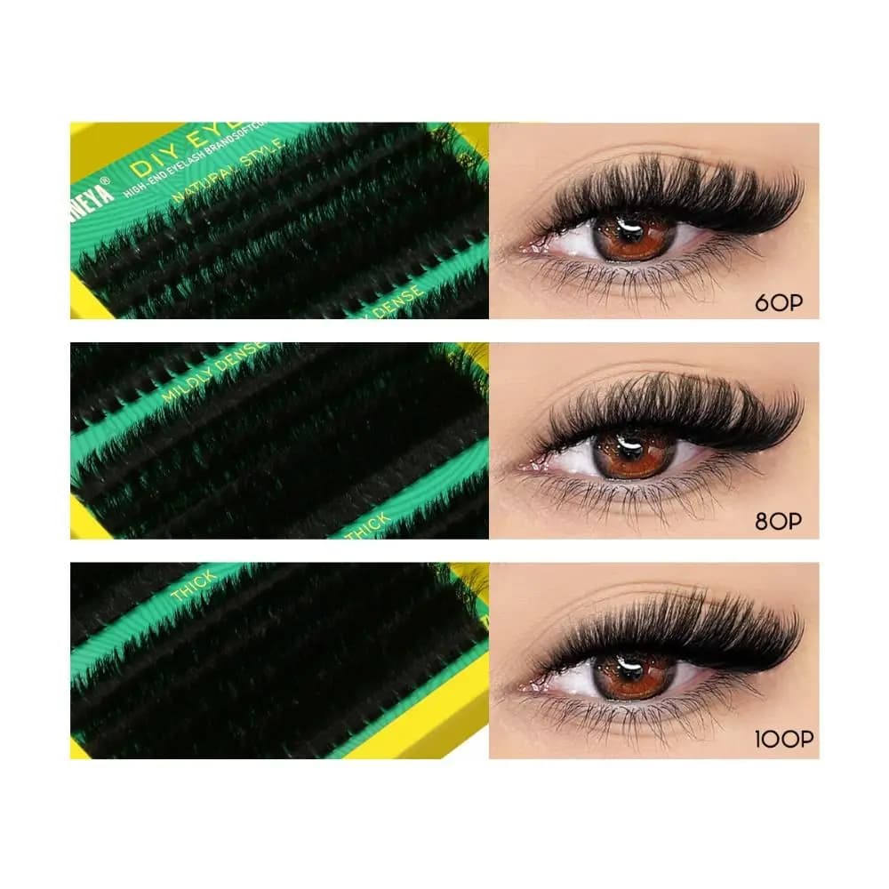 Ciglia Finte Effetto Naturale 3D Volume Stile Wispy Kit Extension Ciglia Fai da Te Volume Fans Ciuffetti Soffici Strumenti Trucco Occhi