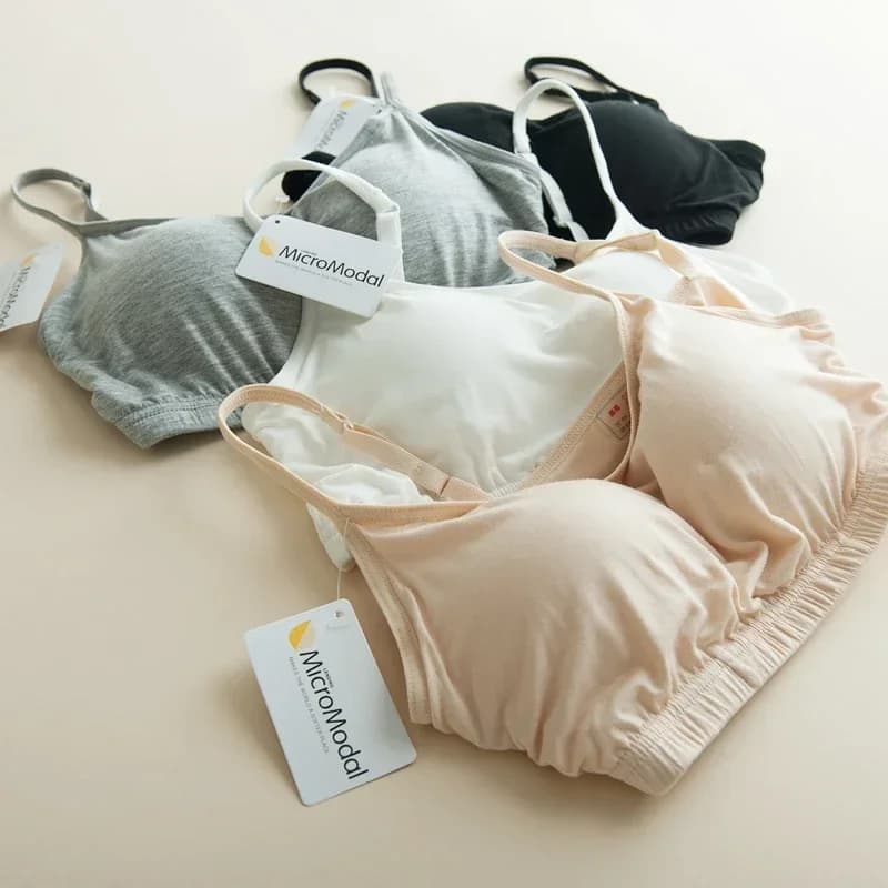 Nuova biancheria intima ad anello modale non in acciaio integrata con bretelle sul petto reggiseno gilet intimo sportivo canotta corta canotta