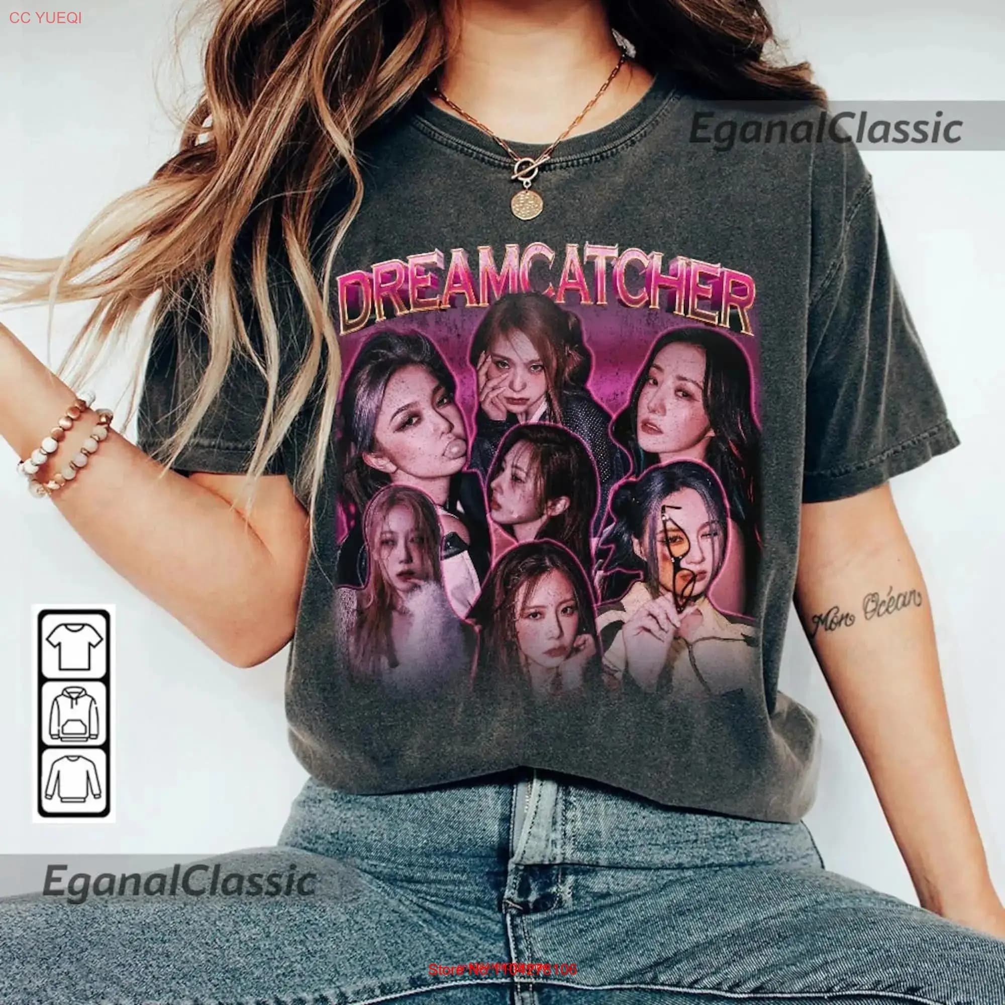 Dreamcatcher Kpop T Shirt Album SweaT From Us Vintage Retro Music s Fan Kpop1105KD long or short sleeves