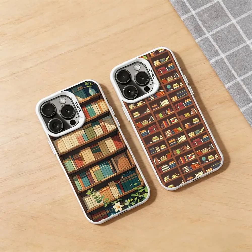 Custodia per telefono con motivo creativo a scaffale per iPhone 17 16 15 14 13 12 11 Pro Plus Max Air Mini X XS, con paraurti in TPU