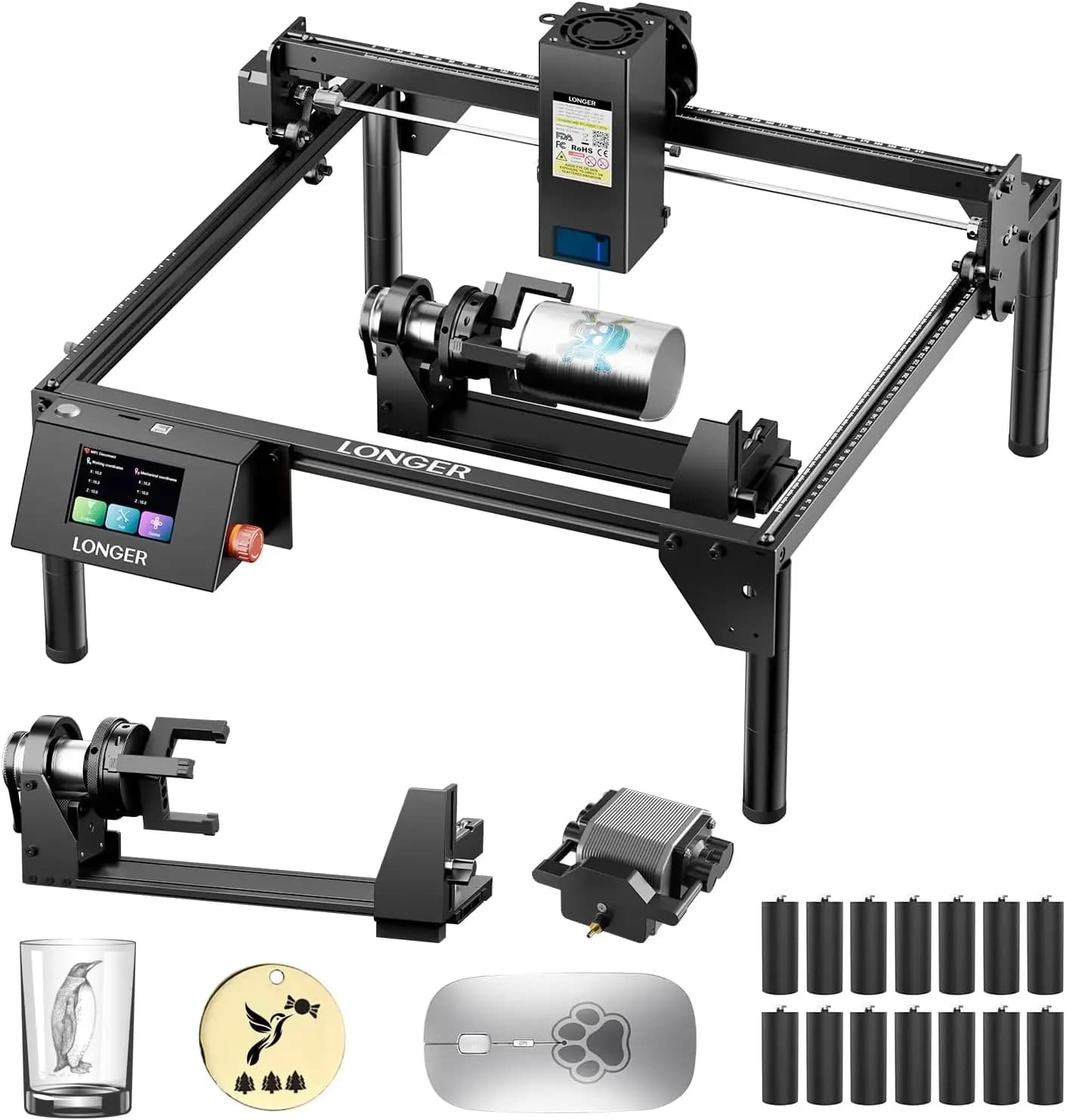Laser Engraving Kit LONGER Ray5 (20W) — Includes Air Assist Kit, Working Area 40 x 40 cm
