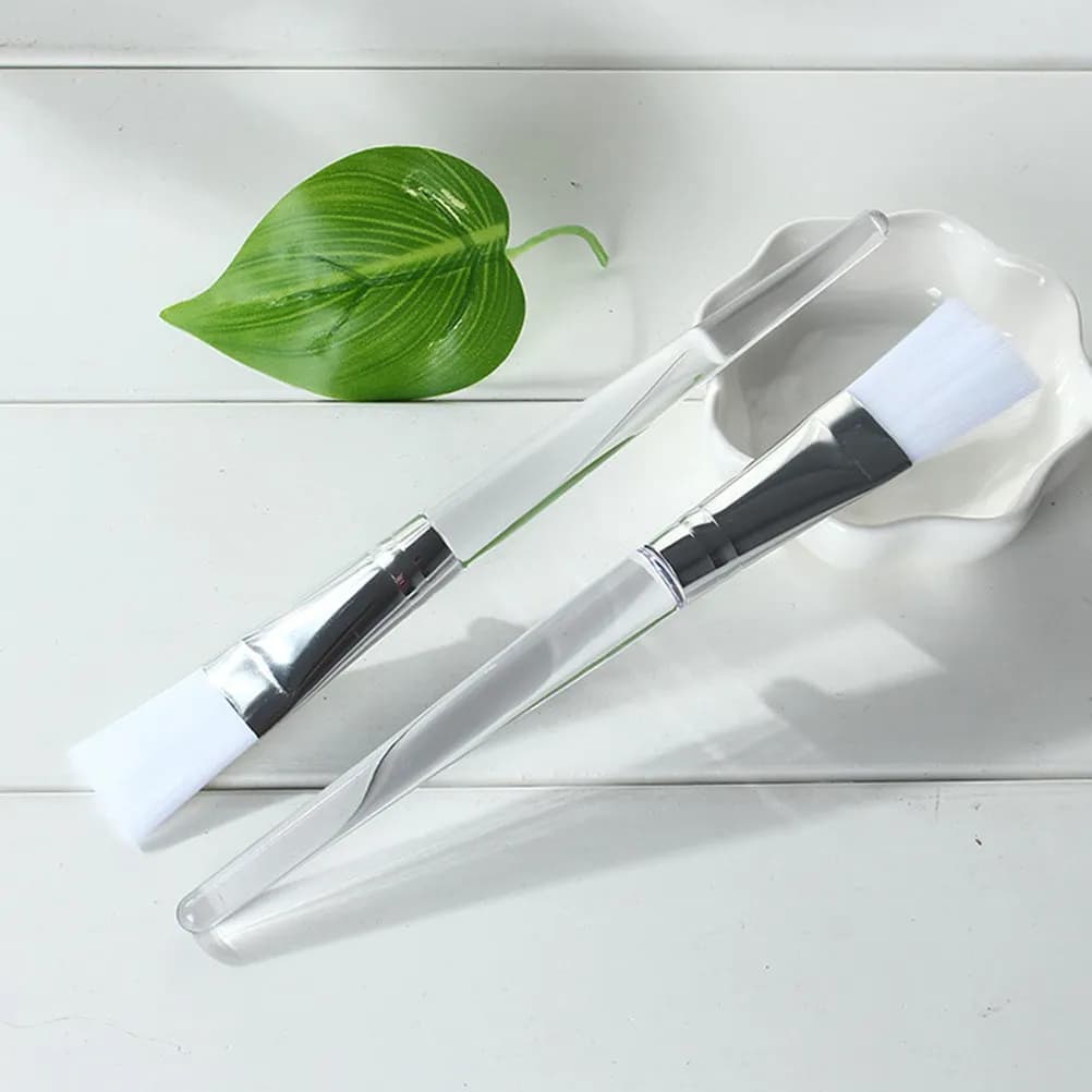 2Pcs Facial Mask Soft Brush Set Professional Quality for Applying Face Eye DIY Mask Tool for Precise Coverage and Easy Use