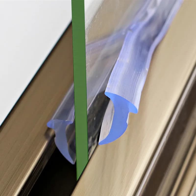 Striscia sigillante per finestre in lega da 5 m Guarnizione per slot per schede Porta trasparente in PVC Antipolvere Isolamento acustico Guarnizione Hardware per la casa