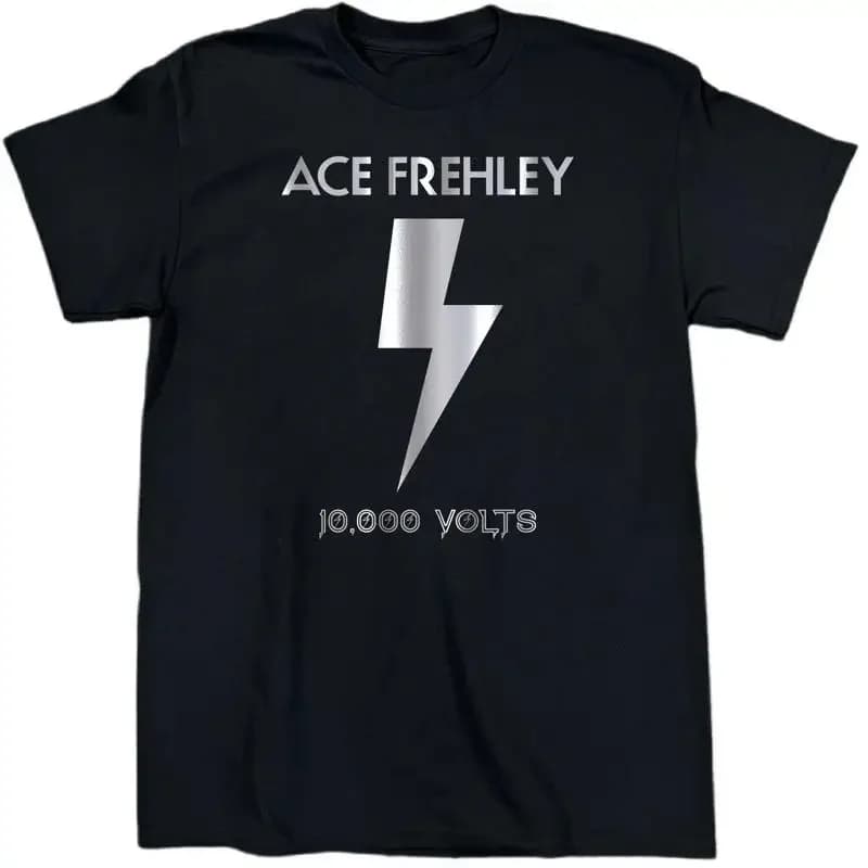 Ace Frehley 10 000 Volts Cotton Black All Size T shirt