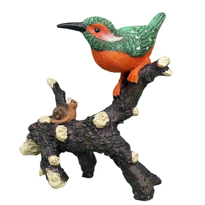 Artificial Magpie Fish Tank Pendant Resin Bird Decoration Set For Rockery Bonsai Micro Landscape