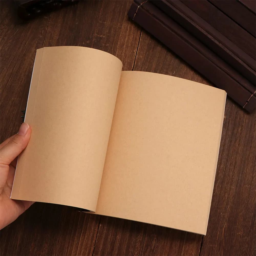 Kraft Paper Thick Antique Chinese Style Tassel Stationery Sketchbook School Diary Notebook Journal Sketch Blank Notepad