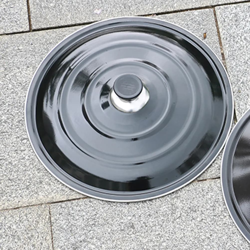Coperchio in smalto per pentola con manico anti-scottatura, coperchio universale per casseruola, padella, pentole, accessori da cucina, coperchio in smalto lavabile