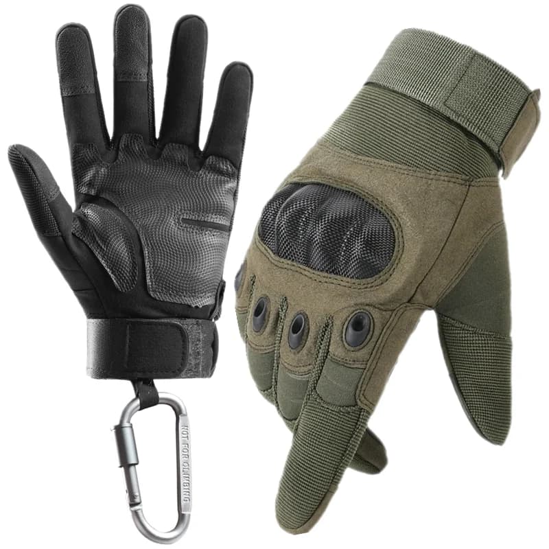 Guanti da moto da corsa con dita intere Touchscreen antiscivolo Indossabili di grandi dimensioni XXL Nero Moto Motocross Guanti tattici Uomo Donna