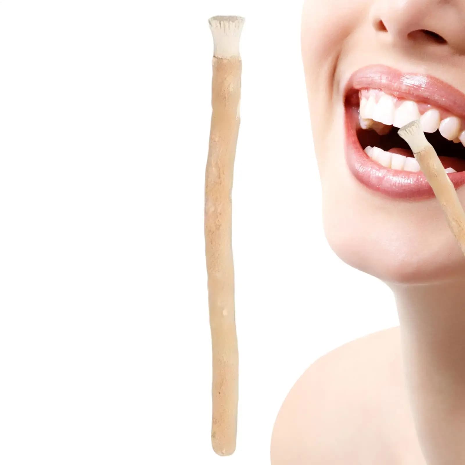 Natural portable toothbrush, traditional hand whitening for tooth care, ideal for travel