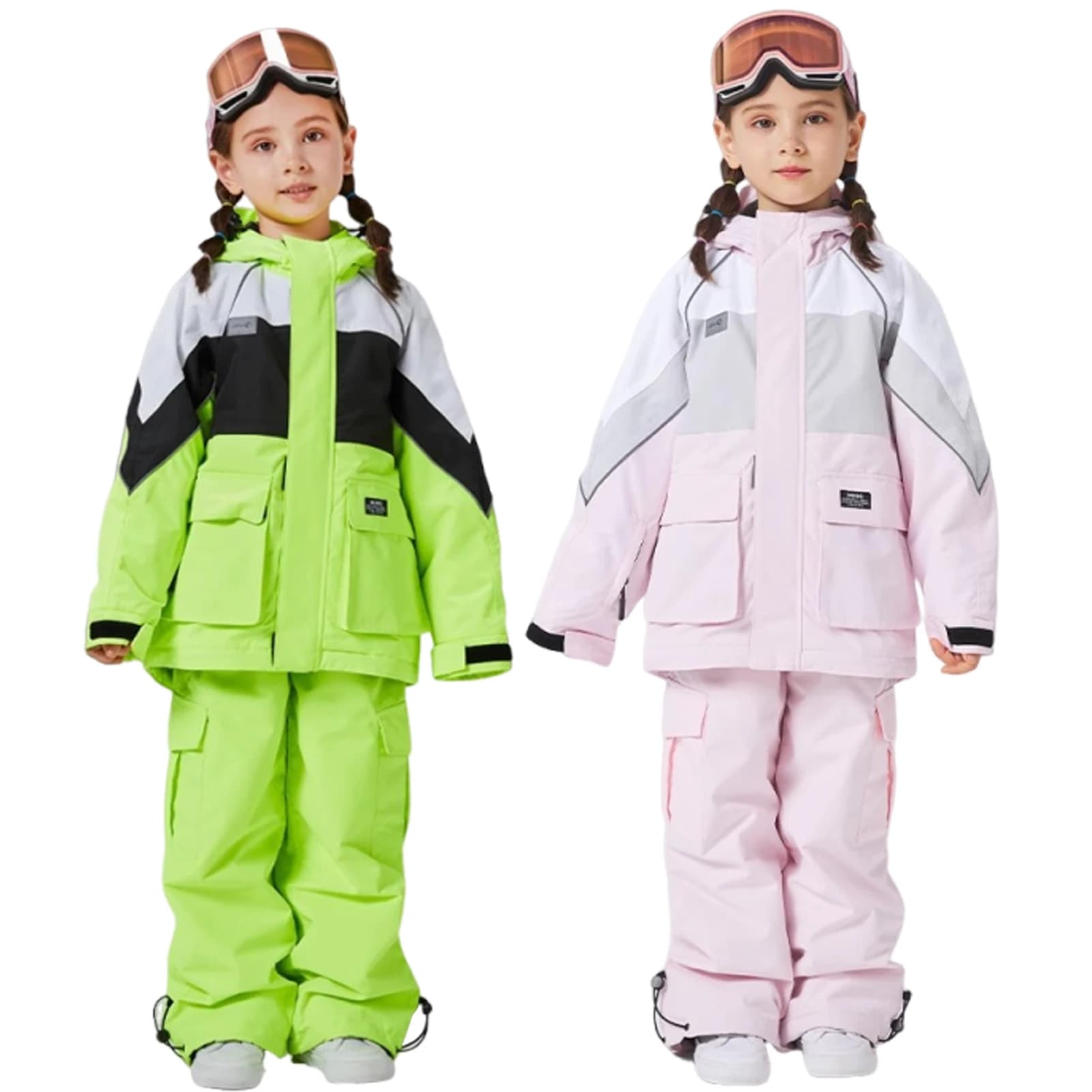 Women's Snow Suits, Waterproof Windproof Hot Hood Kids Ski Clothing, Outdoor Sports Ski Clothing, Kids Snow Jacket Pants