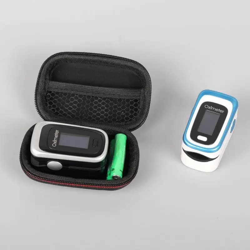 1PCS Reinforced Oximeter Organizer EVA Storage Box For Fingertip Pulse Deluxe Blood Oxygen Saturation Zipper Monitors Home Case