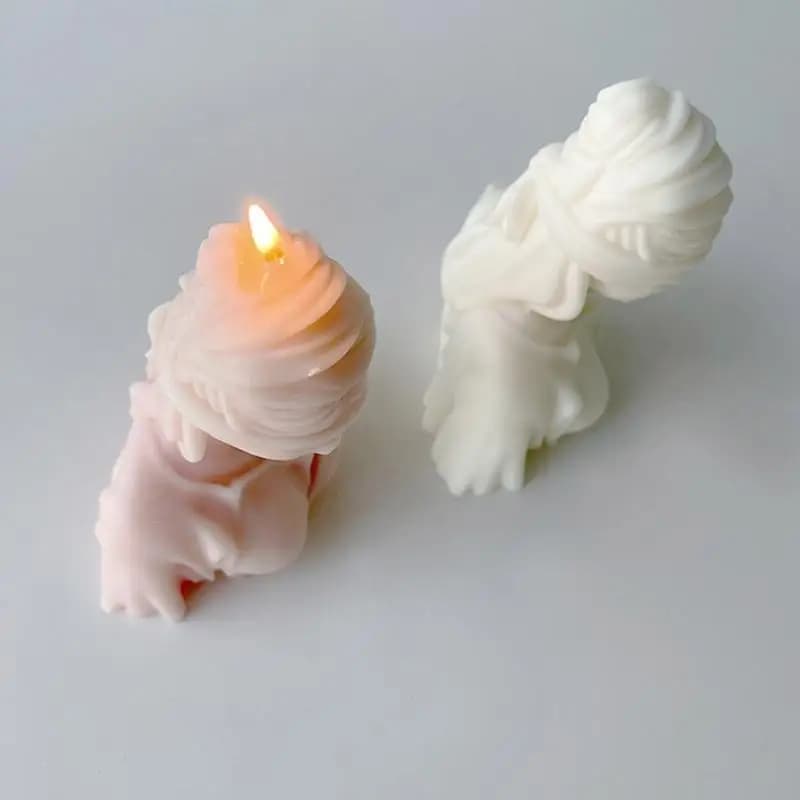 Cloesed Eye Girl Resin Mold Silicone Mold Plaster Epoxy Mold