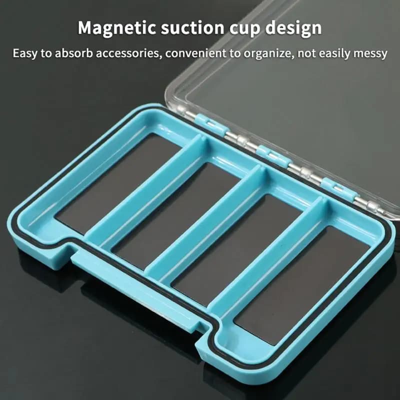 Nuova Scatola Magnetica Impermeabile per la Pesca a Mosca, Contenitore Multifunzionale Portatile per Attrezzatura da Pesca, Organizzatore per la Pesca all'Aperto 1PC