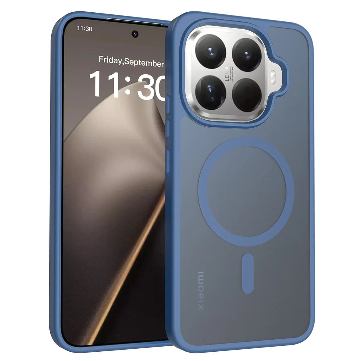 Magnetic Rigid Case for Xiaomi 17 15T Pro Max with Silicone Frame for Magsafe Anti-urtus and Anti-duta