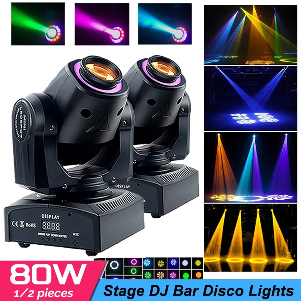 Luci a LED Party DJ Disco Scuotendo la testa Flash 1/2PC 80W Testa mobile Faretto Modello Luci Bar Club Performance Evento Sala da ballo