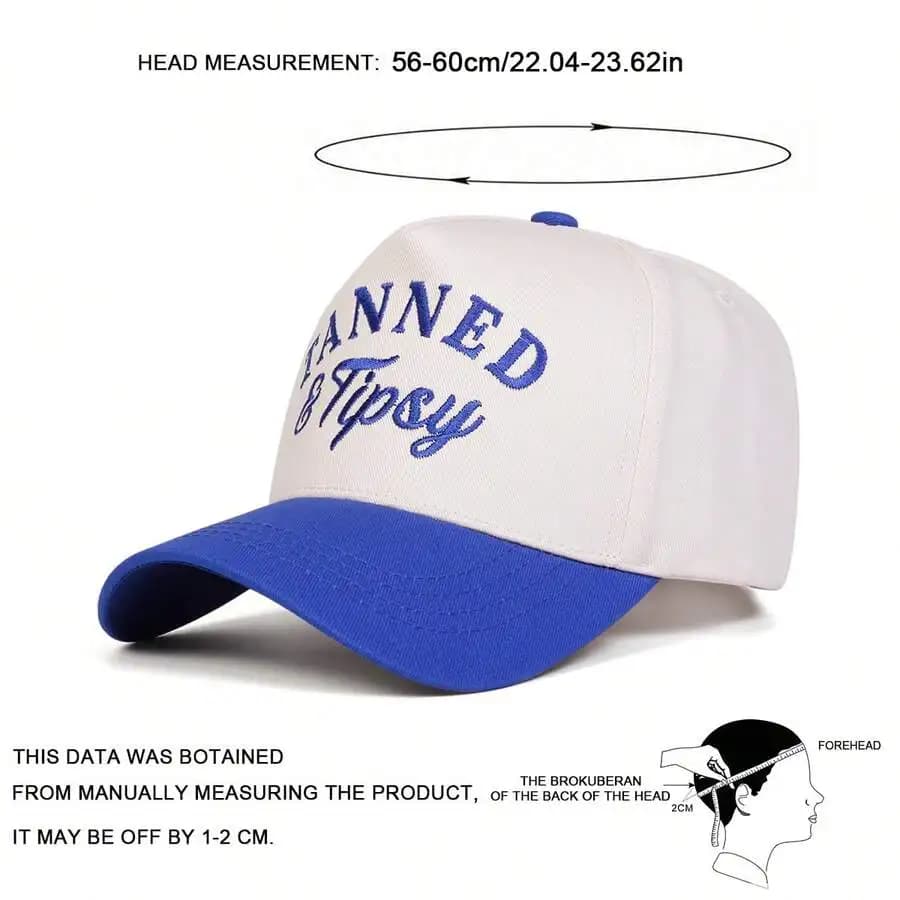 Tanned & Tipsy Embroidered Baseball Cap Casual Trucker Hat For Adults