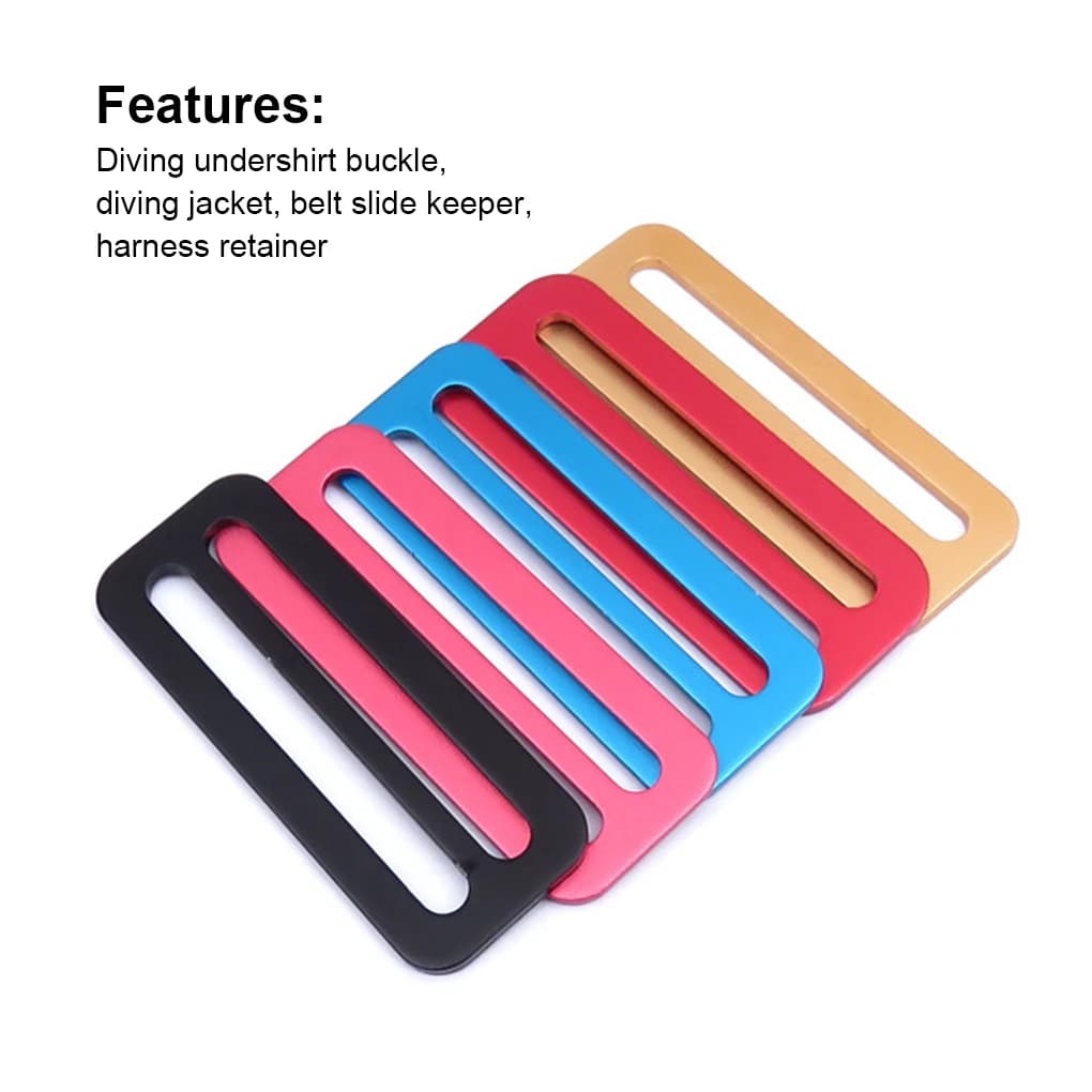 Weight Belts Slide Keeper Gear Jacket Buckle Accessories for dive Fixing tool for slinging aluminum for scuba diving