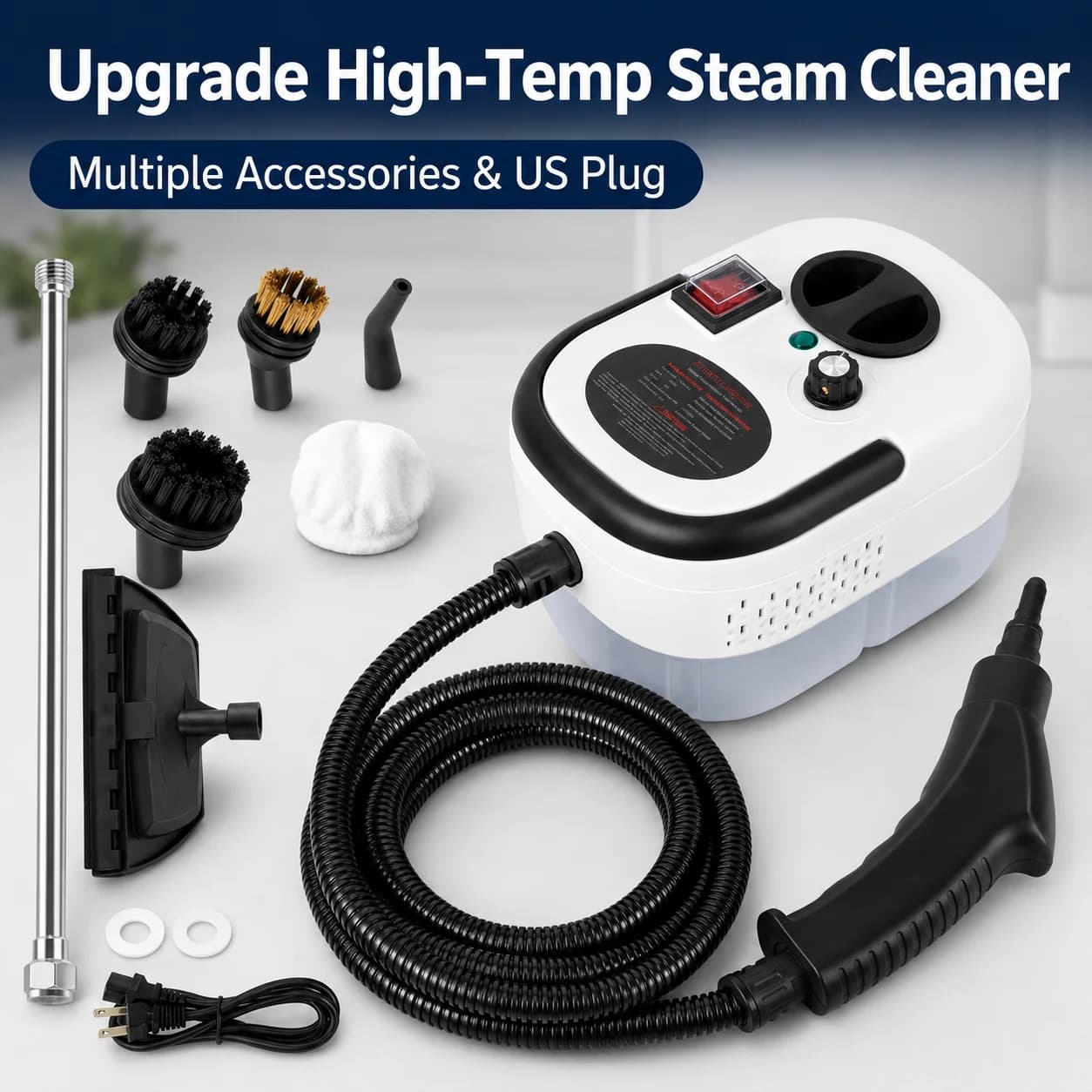High Temperature 2500W Vapor Cleaner, 110V Vapor Cleaning Machine with Multipli Accessories, USA Plug