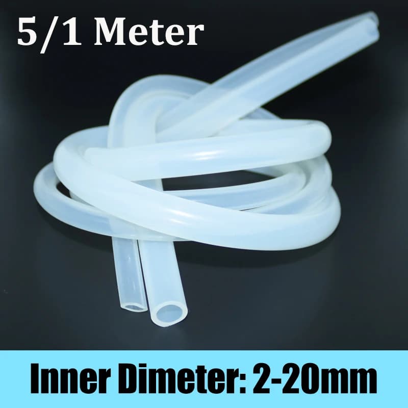 Length 1/5 Meter Silicone Tube Hose Transparent Food Grade Tasteless High Temperature Resistant Water Dispenser Peristaltic Pump