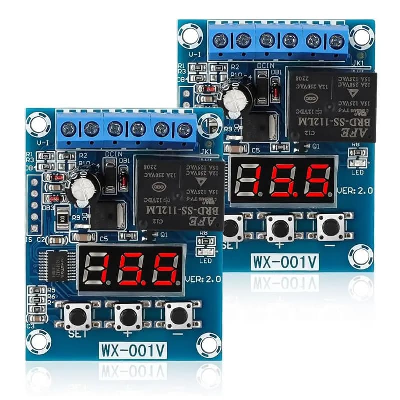 T23C 2 Pezzi Modulo di Monitoraggio Tensione Batteria, Protezione da Sottotensione DC 12V, Scheda di Protezione Carica/Scarica F