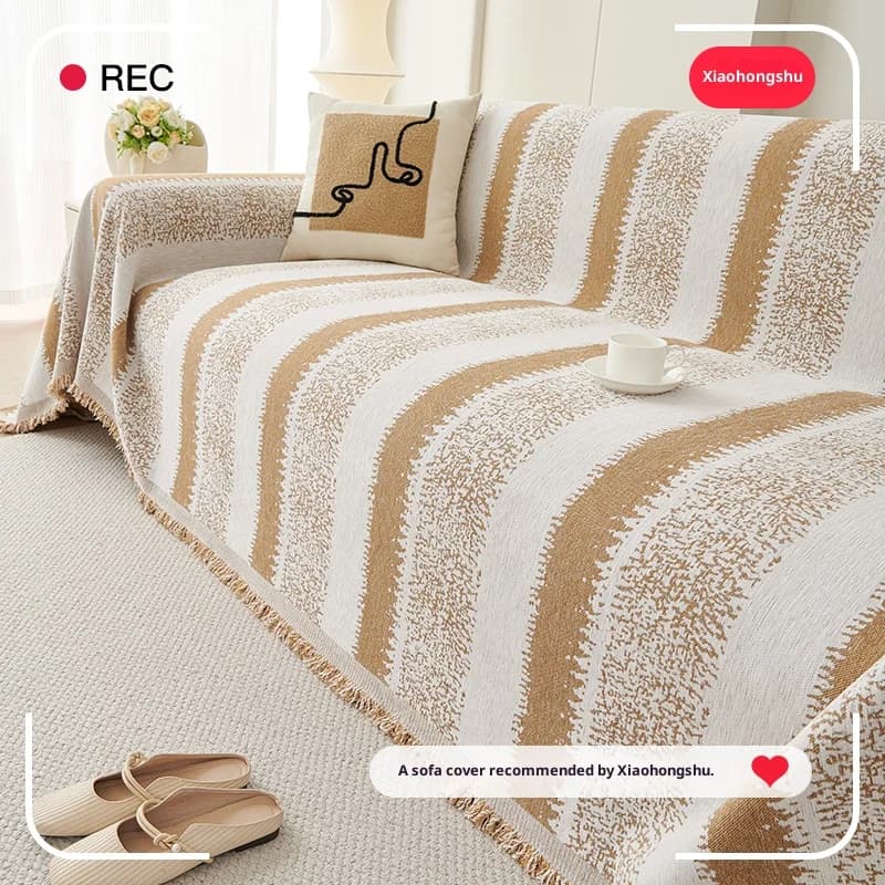 Sofa Cover Universal Sofa Towel with Full Coverage and Dust-Proof Fabric One Piece Anti-Slip and Simple Design