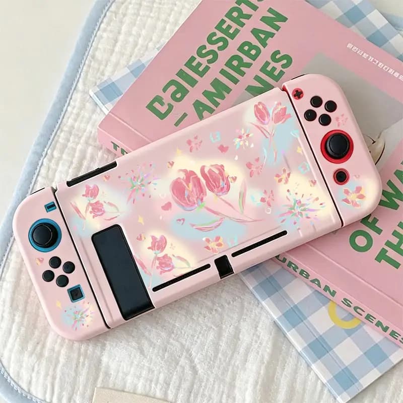 Ultra-slim Shock-absorbing Case for Nintendo Switch NS Game Console TPU Split Protective Case Anti-Scratch Shell Protector