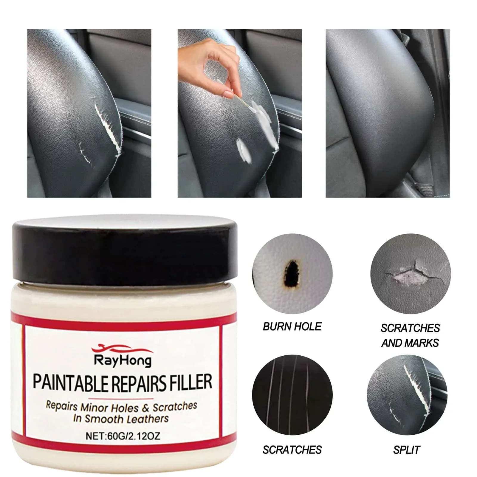 60ml Composed of filler repair for natural skin Protective paste for automatic skin Removable cream for tears Crepe Burning holes