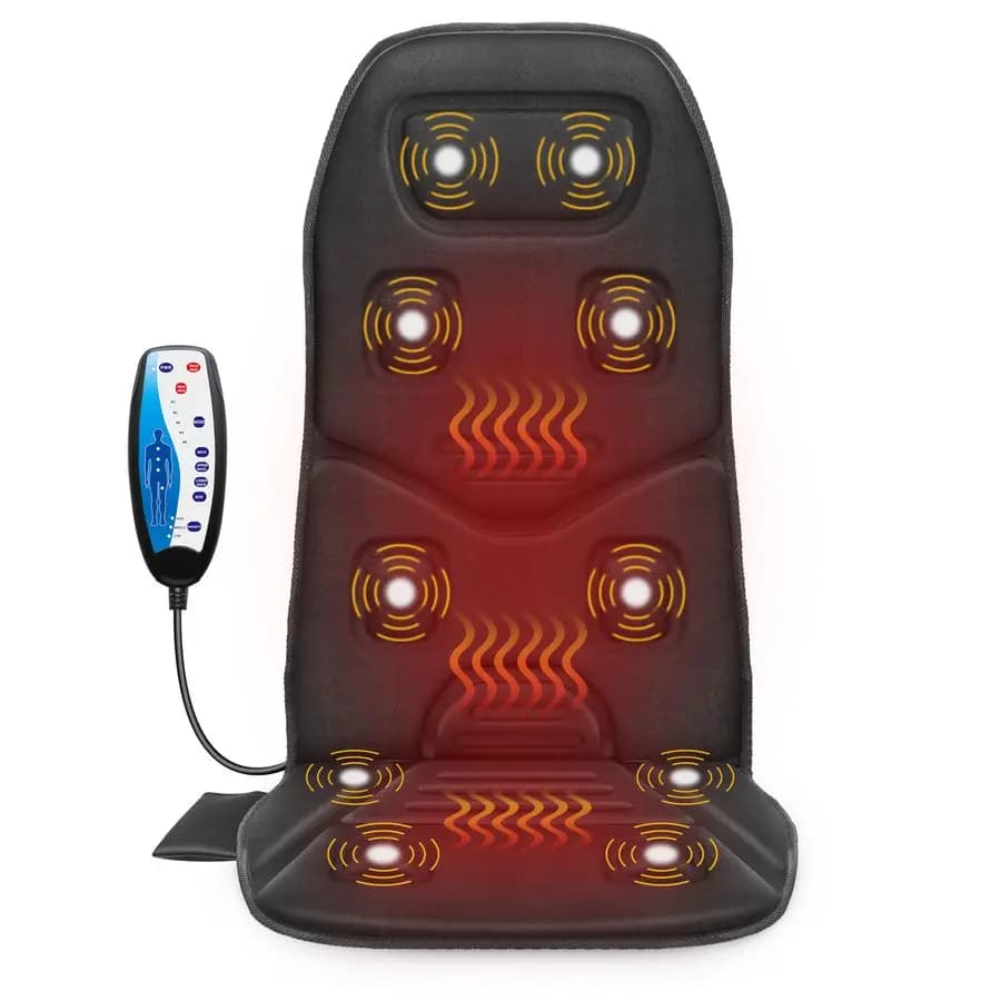 Massage Cushion for Seat with Vibration and Heat, 10 Motors, Massage Mat for Chair, Lift Massage from Pain in Office and Home, Valents