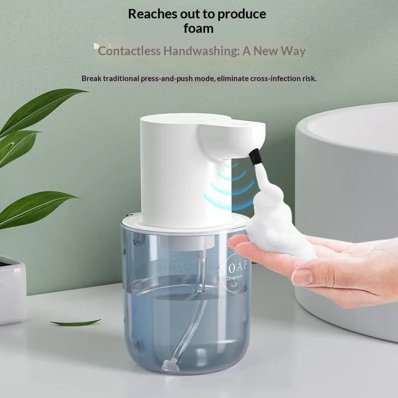 Dispenser di sapone con sensore a infrarossi touchless per lavaggio a mano in schiuma e sapone per piatti, bagno da cucina con rilevamento automatico - Dispenser di liquidi