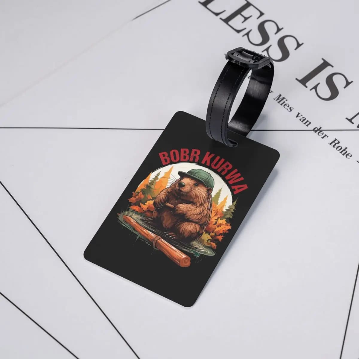 Etichette per Bagagli Bobr Kurwa Bober, Accessori per Valigie, Tag per Bagaglio da Viaggio, Porta Etichetta con Nome e Indirizzo