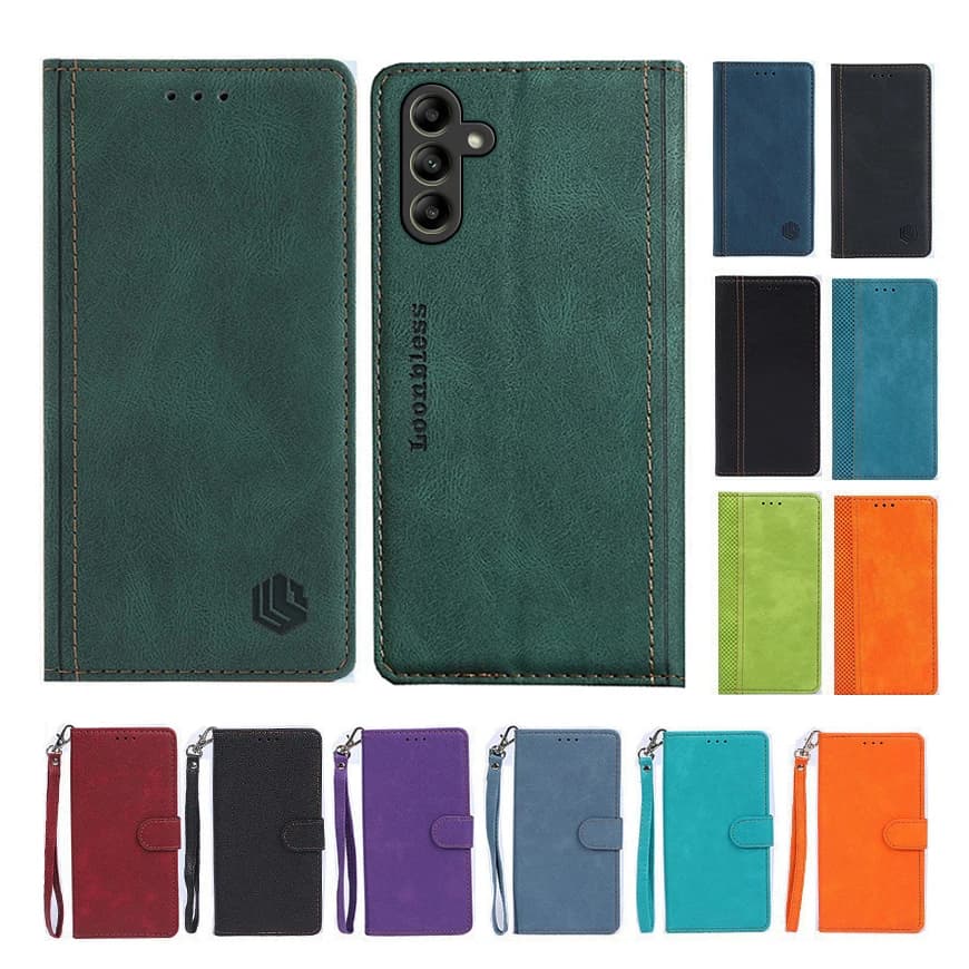 Leather Wallet Case for Samsung A14 5G - Global Version