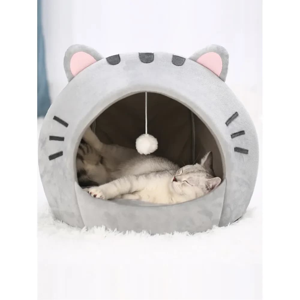 Cuccia per gatti, tappetino caldo per animali domestici, cuscino super morbido per gatti e cani, tenda a forma di grotta per gattini.