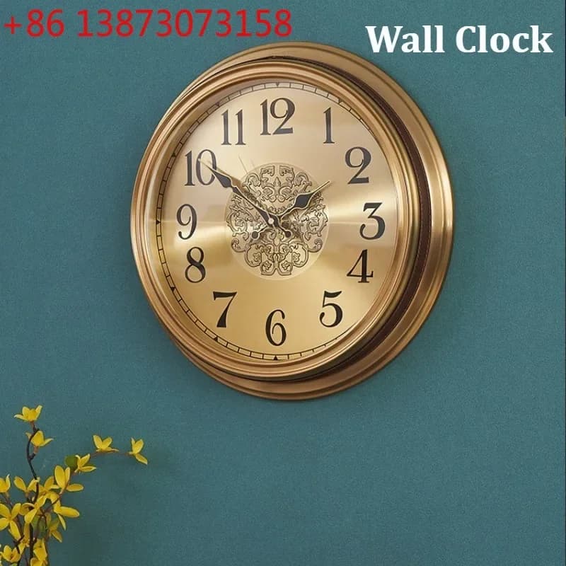 Creative Modern Living Room Wall Clock Retro Atmospheric Wall Watch Restaurant Silent Movement Luxury Elegance Home Decor