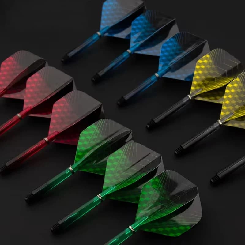 6Pcs Standard PET Dart Wings + 6Pcs PC Axis Dart Shaft, universal Dart Accessory Combination, Available in Multiple Colors