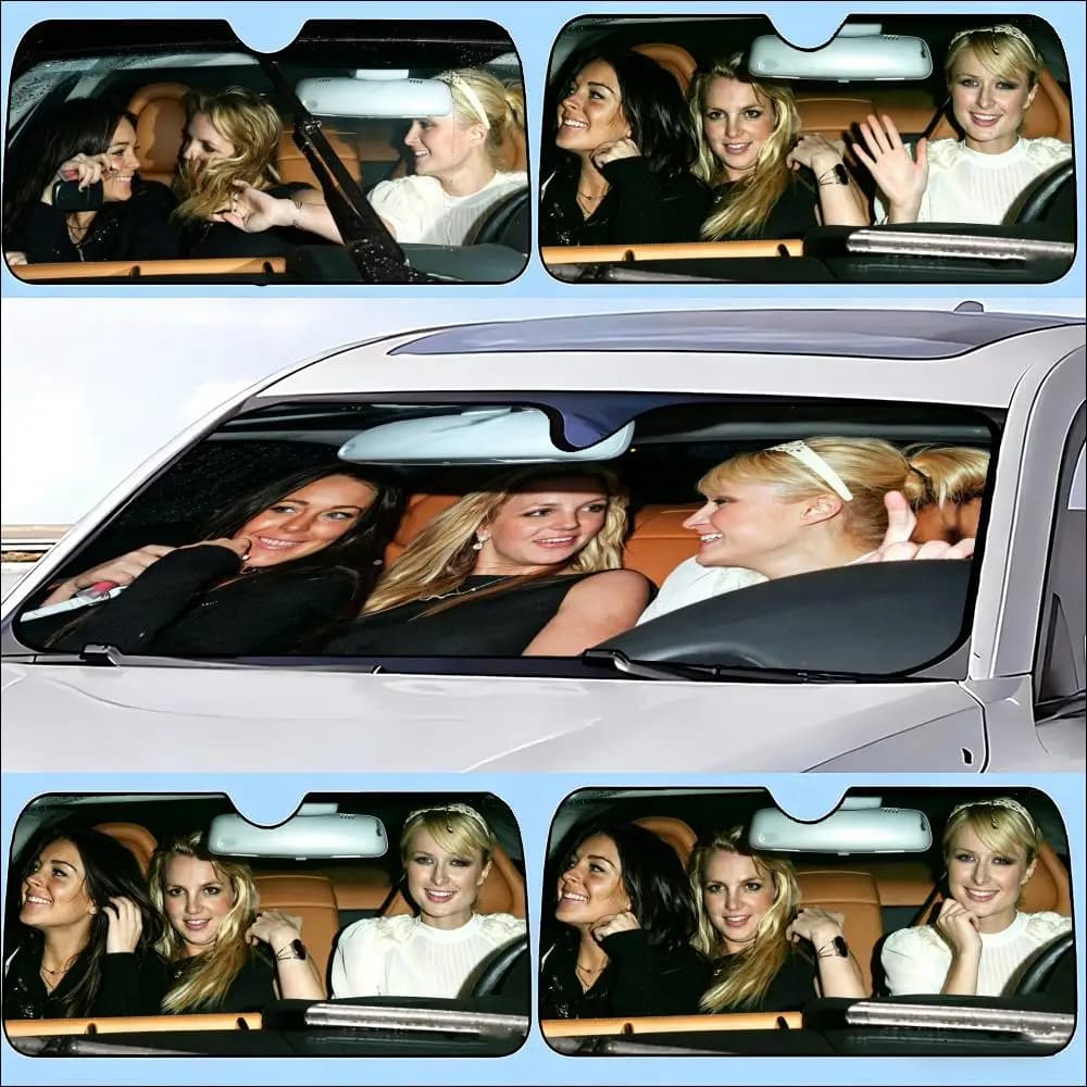 Parasole per auto, copertura protettiva per parabrezza anteriore, visiera solare per auto, protezione UV S- BritneyS, LindsayS Lohan
