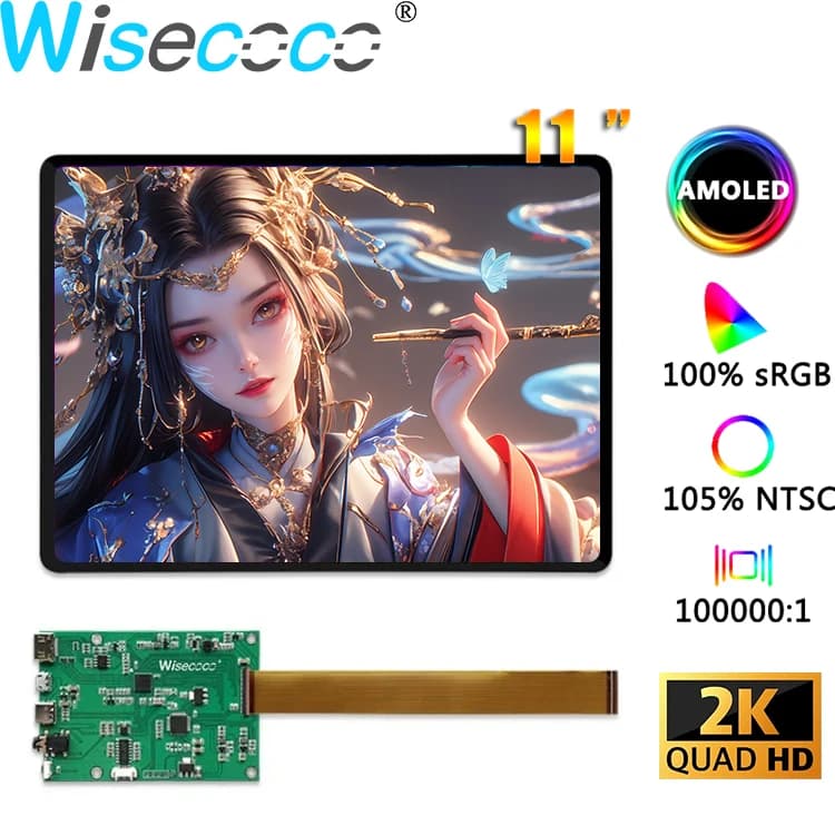 Display touch panel OLED da 11 pollici 2K 1728x2368 4:3 IPS Monitor portatile ultrasottile Schermo secondario Raspberry Pi