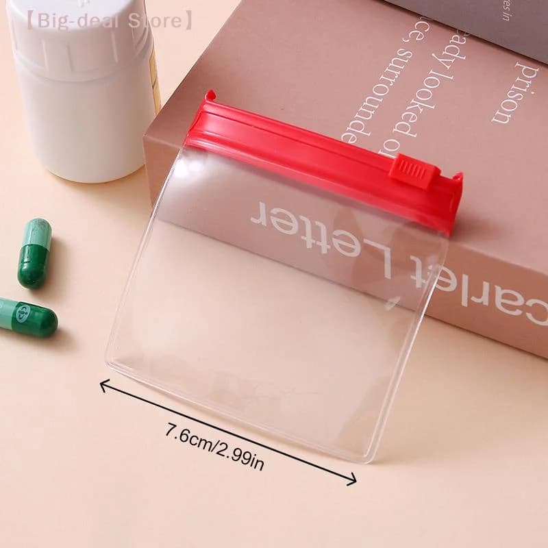 【M】20 sacchetti riutilizzabili con cerniera per pillole, portapillole portatile da viaggio, mini organizer per medicinali, impermeabile, leggero, per l'uso quotidiano