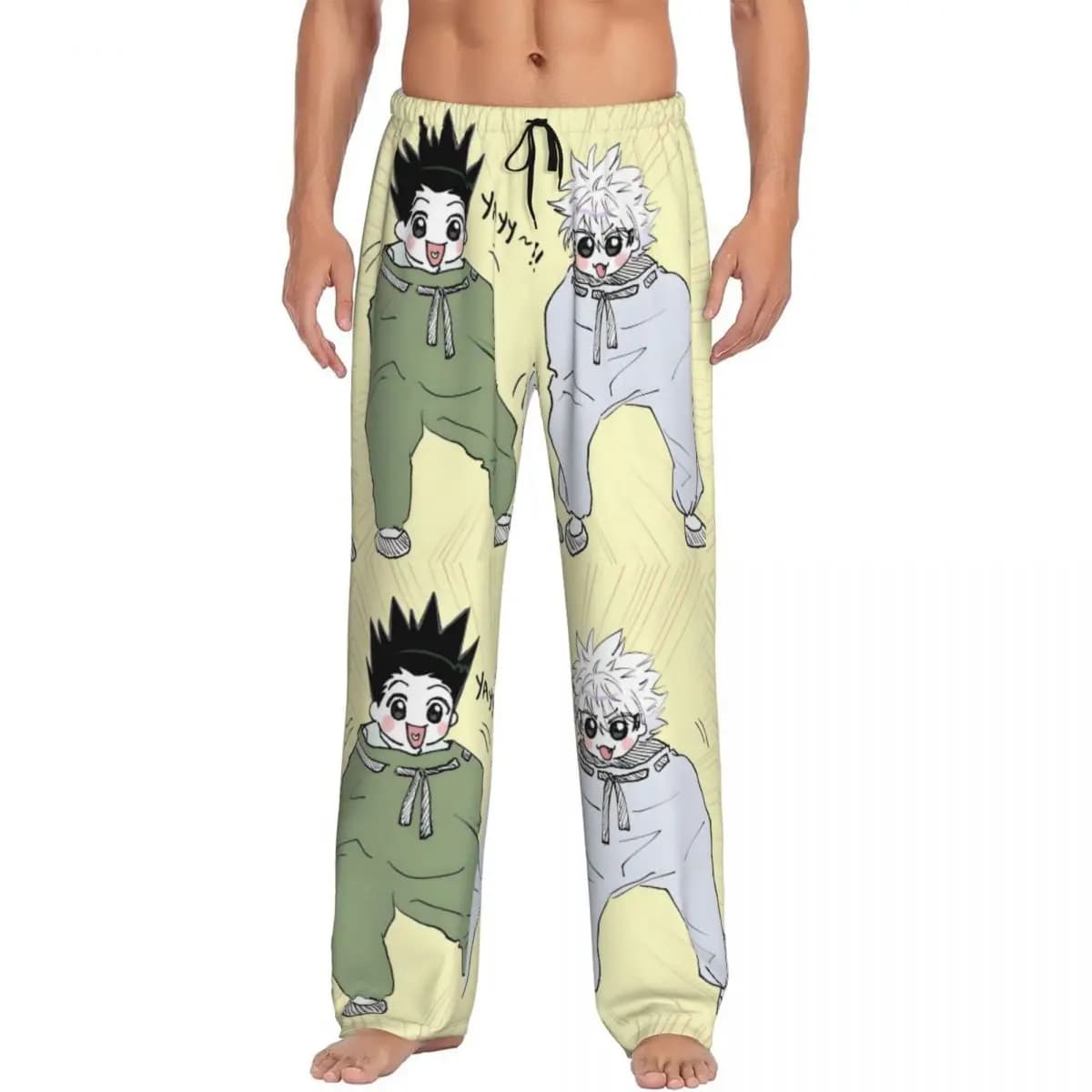 Pantaloni da pigiama anime HXH personalizzati da uomo con stampa pantaloni da notte per dormire con tasche