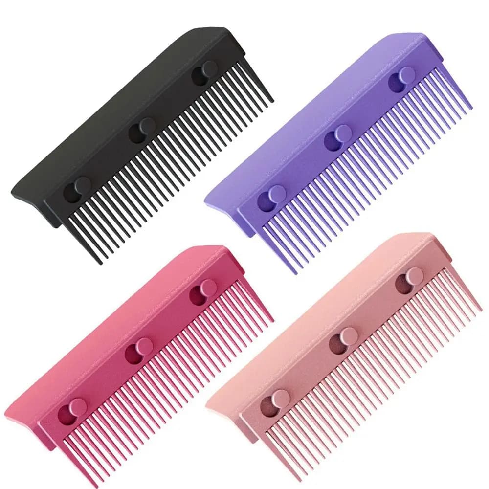 Pettine in ferro piatto attacco piastra per capelli pettine impugnatura riutilizzabile pettine Clip su smontare lavabile pettine agile strumento per lo Styling dei capelli