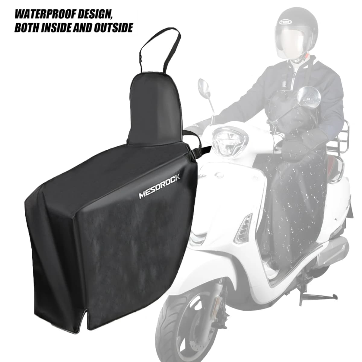 Coprigambe per moto nero, coperta per ginocchio, grembiule caldo antivento per scooter elettrico da esterno per BMW Yamaha