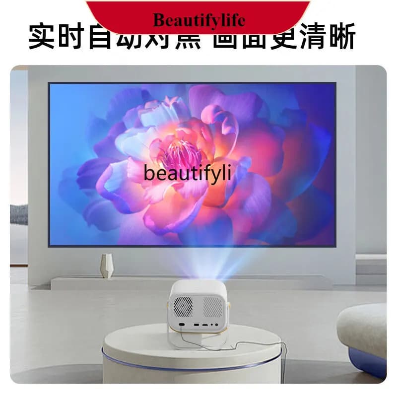 E132 Proiettore con messa a fuoco automatica Schermo di proiezione wireless portatile Home Theater Ultra HD
