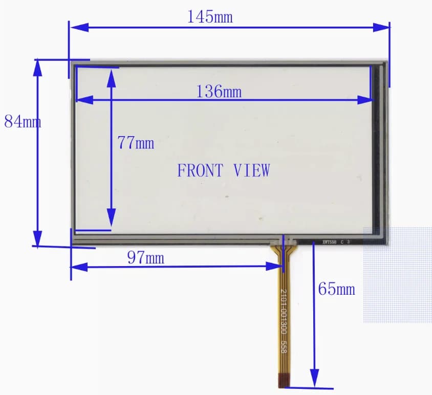 6-inch 145 * 84 car navigation touch handwriting external screen four wire resistor XWT558 145mm * 84mm