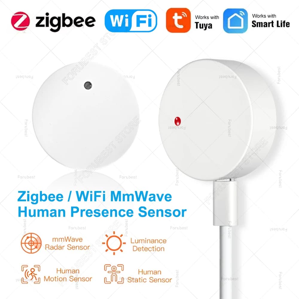 ZigBee Wifi MmWave Presenza Umana Sensore di Movimento Radar MmWave Rivelatore Umano Rivelatore di Movimento Tuya Hub Vita Intelligente Domotica