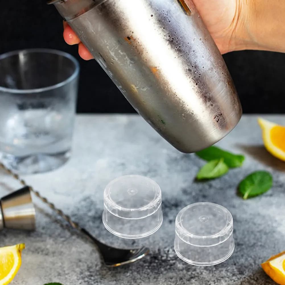 8Pcs Shaker Bottle Lids Set Plastic Spill Proof Replacement Lids for Cocktail Bubble Tea Tea Cups Drinking Can Lid Cover