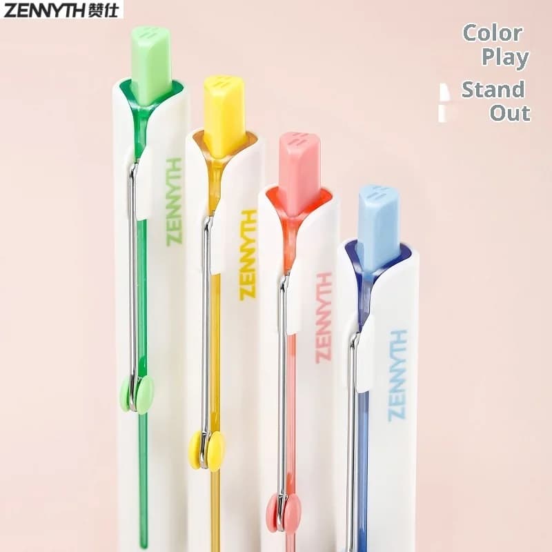 ​ Zanshi Set di penne gel da 0,5 mm, design classico a blocchi di colore 0,5 mm Nero Scrittura liscia a prova di sbavature per studiare la presa di test senza stress
